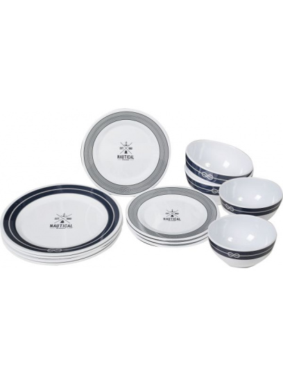 Zestaw obiadowy z melaminy Midday Nautical - Brunner