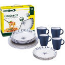 Zestaw obiadowy z melaminy Lunch Box Blue Ocean - Brunner