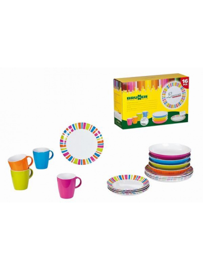 Zestaw obiadowy z melaminy Lunch Box Spectrum Glamour - Brunner