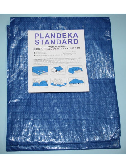Plandeka uniwersalna niebieska 8x12