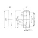 Lampa pozycyjna prostokątna pomarańczowa - Hella
