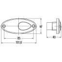 Lampa obrysowa 12v żółta - Hella