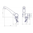 Bateria jednouchwytowa London zimna woda biało/szara - Comet