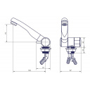 Kran London ciepła/zimna woda czarny/nikiel - Comet