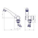 Bateria jednouchwytowa London ciepła/zimna woda biały/chrom - Comet