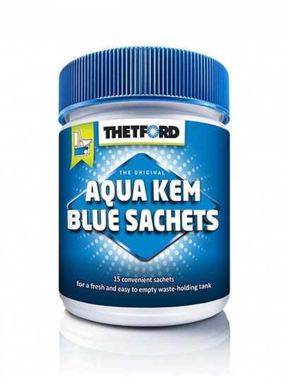 Saszetki kapsułki tabletki do toalet turystycznych Aqua Kem Blue Sachets 15 szt. - Thetford