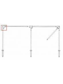 Kątownik końcowy stelaża parawanu, stalowy, srebrny – Piper