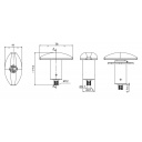 Zamek klapy kufra elipsa bez cylinderka czarny - Zadi