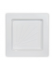 Brodzik prysznicowy z krawędzią boczną 665x665x80 mm ABS biały