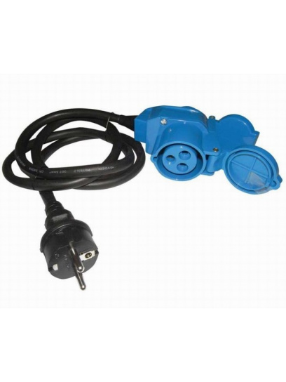 Przedłużacz adapter Adaptor Schuko/CEE 90 kątowe 150 cm (3x2,5 mm2) - Carbest