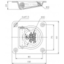 Uchwyt podłogowy do mocowania bagażu UP-01 max 800 kg - Steelpress