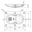 Uchwyt podłogowy do mocowania bagażu UP-02 - Steelpress