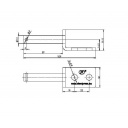 Uchwyt zawiasu burty przyczepy Ø16 mm UZ-01 - Steelpress