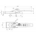 Zaczep burtowy przyczepy ZB-01A z uchwytem na kłódkę max 600 kg - Steelpress