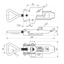 Zaczep burtowy przyczepy ZB-11 z uchwytem na kłódkę max 720 kg - Steelpress