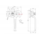 Zaczep burty przyczepy ZB-12L lewy - Steelpress