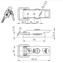Zaczep burtowy przyczepy ZB-13 z zamkiem max 400 kg - Steelpress