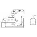 Zaczep kulowy 1300 Ø50 rozs.40 mm pionowo/poziomo - Steelpress