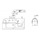 Zaczep kulowy 1700 Ø45 rozs.40 pionowo/poziomo do kf - Steelpress