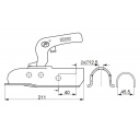 Zaczep kulowy 2000 Ø45 rozs.40 pionowo/poziomo - Steelpress