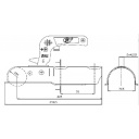 Zaczep kulowy 750 Ø70 rozs. 90 pionowo - Steelpress