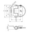 Zawias burtowy przyczepy ZW-03.40 + kabłąk - Steelpress