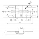 Zawias burtowy przyczepy ZWN-02.75 - Steelpress