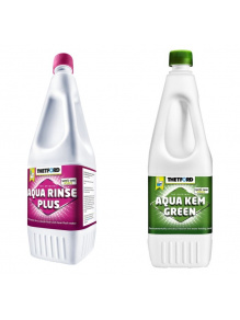 Zestaw płynów Aqua Kem Green 1.5l + Aqua Rinse PLus 1.5l Thetford a