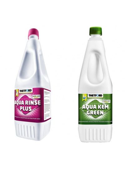 Zestaw płynów Aqua Kem Green 1.5l + Aqua Rinse PLus 1.5l Thetford a