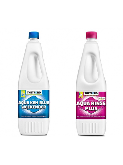 Zestaw płynów Aqua Kem Blue Weekender 2l + Aqua Rinse Plus 1.5L Thetford