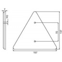 Trójkąt odblaskowy na wkręty czerwony