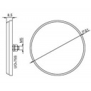 Odblask okrągły ze śrubą M5x14 mm - żołty