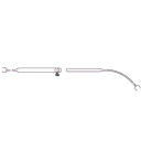 Rurka stelaża do przedsionka Ø 22mm 80-115cm - pozioma z obejmą