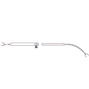 Rurka stalowa dachu do przedsionka Ø 22mm 110-160cm