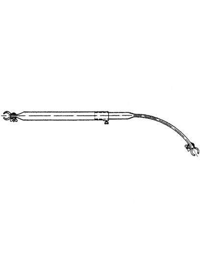 Rurka stalowa dachu do przedsionka Ø 22mm 110-160cm