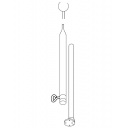 Rurka stelaża do przedsionka Ø 22mm 125--205cm - pionowa przykręcana