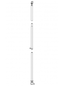 Rurka stelaża do przedsionka Ø 22mm 165-260cm - pionowa przykręcana