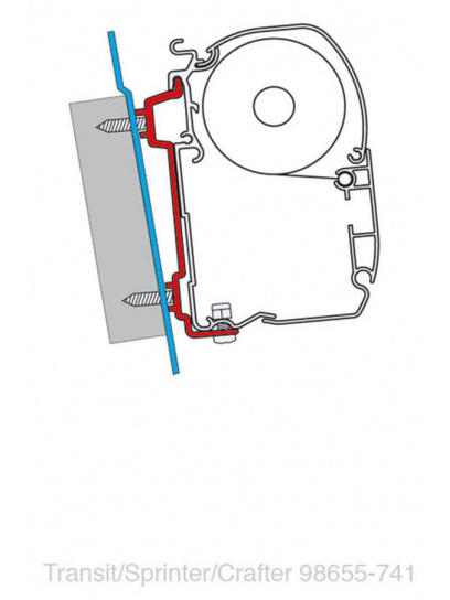 Adapter do markizy F45S Ford Transit H2/H3 - Fiamma