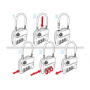 Kłódka z linką na bagaż Travellock Cable TSA - TravelSafe