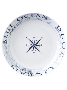 Talerz z melaminy głęboki Blue Ocean Ø21 cm - Brunner
