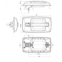 Zamek klamka drzwi do kampera część zewnętrzna Basic Edge bez cylinderka biały - Zadi