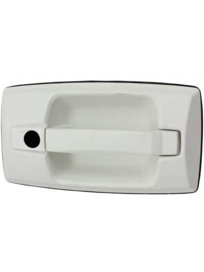 Zamek klamka drzwi do kampera część zewnętrzna Basic Edge bez cylinderka biały - Zadi