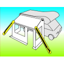 Naciąg przeciwwietrzny pas sztormowy Tie Down S Caravanstore Black - Fiamma