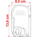 Markiza ścienna w kasecie F45s 190 Polar White Deluxe Grey - Fiamma