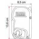 Markiza ścienna w kasecie F45s 260 Titanium Blue Ocean - Fiamma