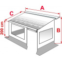 Zabudowa do rolety/markizy Privacy Room CS Light 280 - Fiamma