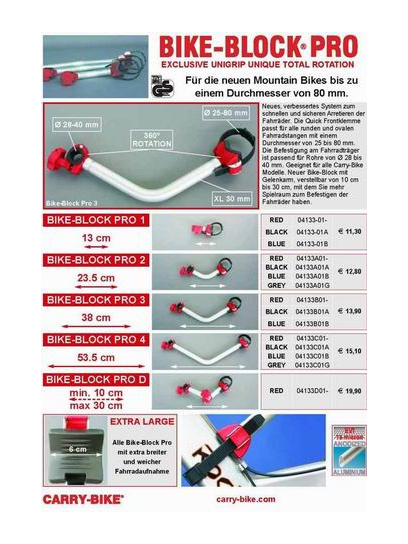 Uchwyt rowerowy Bike-Block Pro 4 Blue - Fiamma