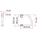 Zabezpieczenie drzwi Security 31 White - Fiamma