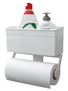 Półka z uchwytem na ręcznik papierowy Roll Holder With Box White - EuroTrail