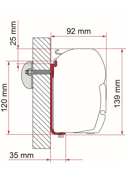 Adapter do markizy F45 Kit AS 120 - Fiamma